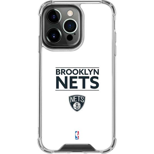 NBA Brooklyn Nets Standard - White iPhone 16 Pro Clear Case